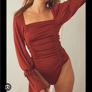 SALE!! FP Meant to Be Ruched Bodysuit
